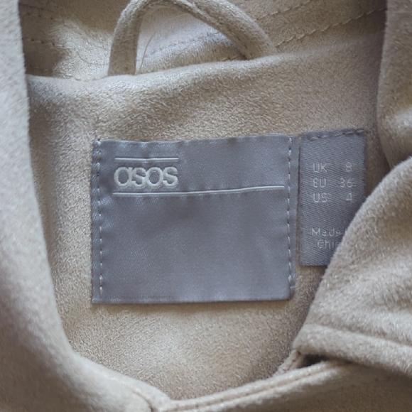 ASOS Beige Zip-Up Jacket Size 4 - Picture 5 of 7